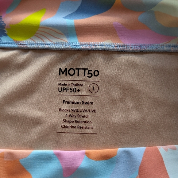 NWT Mott50 Joana high rise moderate coverage swim bottom in honeysuckle print - Picture 3 of 5